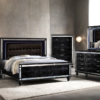 Blanca2 Black Bedroom Set Queen, King