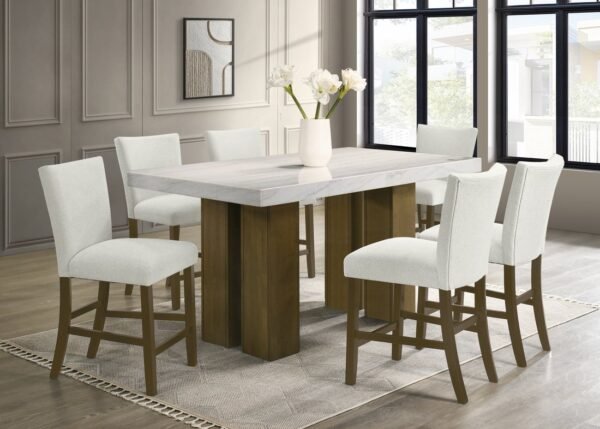 capri-20-pub-set_orig.jpg Capri20 - (GENUINE MARBLE) Counter Height Table & 6-Chairs