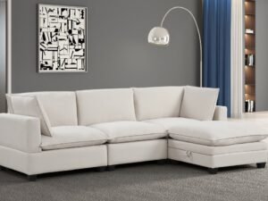 Cloud2 Cream Velvet Modular Sectional