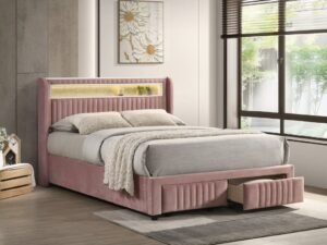 Cupid Pink Platform Bed - Twin, Full