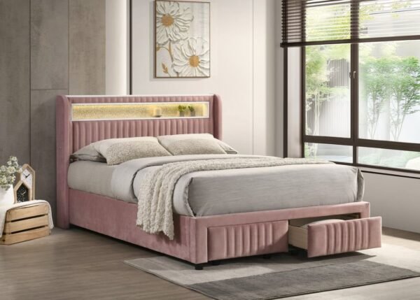 Cupid Pink Platform Bed - Twin, Full