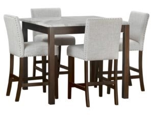 Dior10 - Pub Table + 4 Chair Set