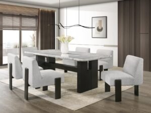 Diva- (GENUINE MARBLE) Table & 6-Chairs
