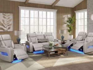 DUBAI 3PC Sand Power Reclining Set