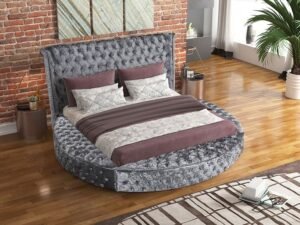 Reina Bed Grey Velvet (SOLD OUT)