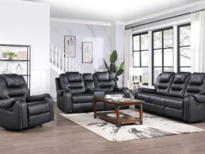 Harry 3PC Recliner Set Black (SOLD OUT)