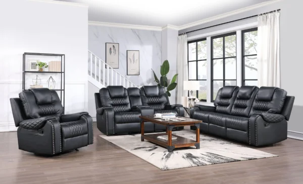 Harry 3PC Recliner Set Black (SOLD OUT)