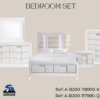 200 - White Bedroom Set (KING ONLY)