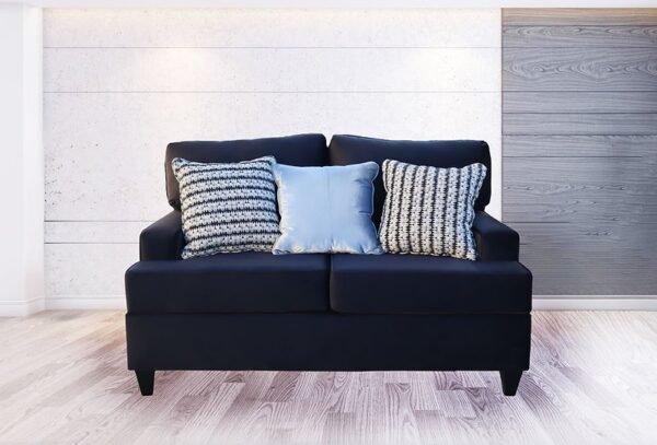 Sofa & Loveseat Ritz Black (Velvet, Oversized)