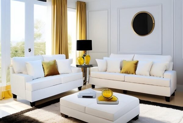 Sofa & Loveseat Ritz Oyster (Velvet, Oversized)