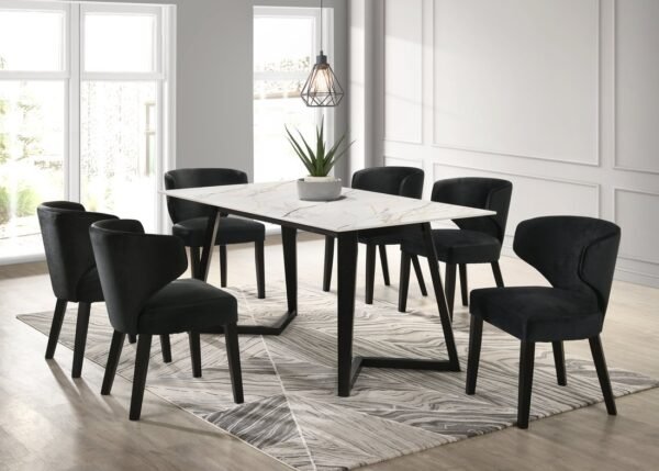 hamiltonwhiteblack_orig.jpg Hamilton Black Dining Table + 6 Chair Set