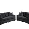 HH1123 Black - Sofa & Loveseat Set