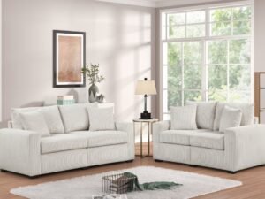HH1125 Beige - Sofa & Loveseat Set