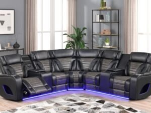 IBIZA POWER/POWER Black Reclining Sectional