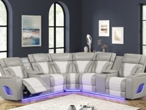 IBIZA POWER/POWER Gray Reclining Sectional