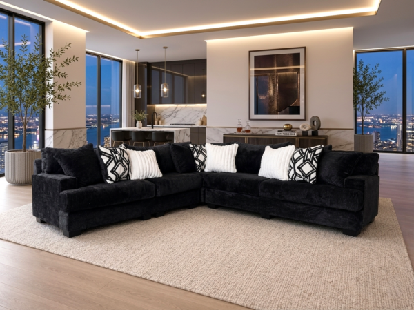 9650 - Oversized Sectional (BLACK)