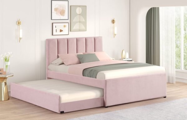 maya-pink-2-1_orig-1.jpg MAYA - Pink Twin, Full Platform Bed w/ Trundle