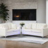 Miami White - Sofa & Loveseat Set (LED LIGHTS)