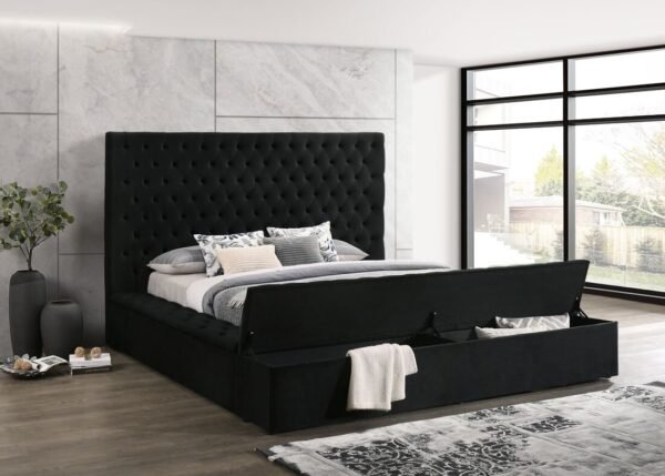 paris-black_orig.jpeg Paris Black Platform Bed Queen, King