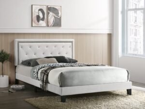 passion-white-pu_orig-1.jpg Passion White Velvet Platform Bed - Full, Queen, King