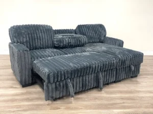 Poland Charcoal Reversible Sectional With Pull-Out Bed