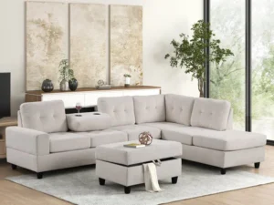 45Heights Reversible Sectional + Ottoman