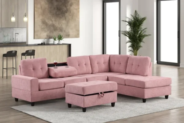 46Heights Reversible Sectional + Ottoman
