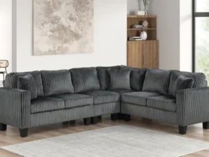 Logan2 Charcoal - Reversible Sectional
