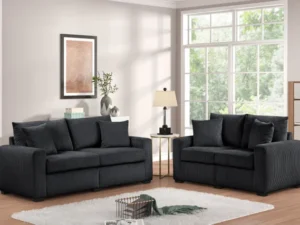 HH1123 Black - Sofa & Loveseat Set