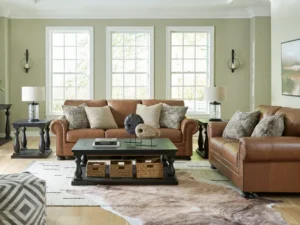 Ashley 576-04 Sofa & Loveseat (TOP GRAIN/OVERSIZE)