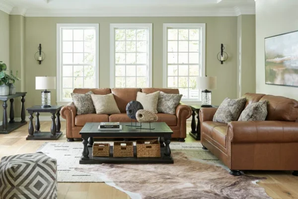 Ashley 576-04 Sofa & Loveseat (TOP GRAIN/OVERSIZE)