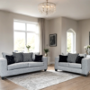 110 Sofa and Loveseat Set (Gunmetal)