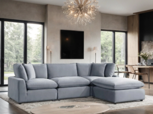SKY Gray Velvet Modular Sectional
