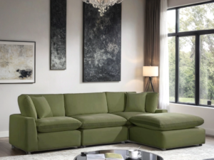 SKY Olive Velvet Modular Sectional