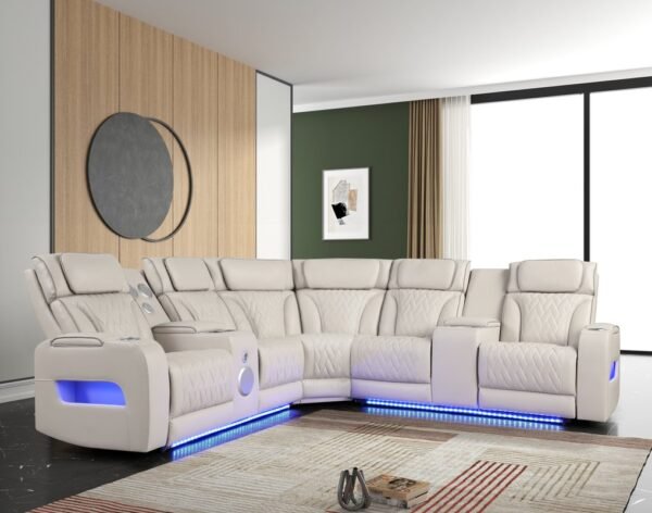 spain-1_orig.jpg Spain Sand Power Reclining Sectional (Power Headrests)