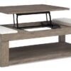 T854-9 Lift Top Cocktail Table (MARBLE TOP)
