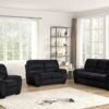 Tiffany10 Black - 2PC or 3PC Living Room Set