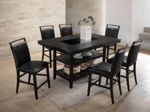 tommy-pub_orig-1.jpg Tommy Black - Counter Height Table & 6 Chairs Set