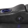 TOPGUN2 Black - Power Recliner (Bluetooth Speaker + Led Light)
