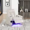TOPGUN2 Ivory - Power Recliner (Bluetooth Speaker + Led Light)
