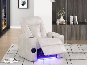 TOPGUN2 Ivory - Power Recliner (Bluetooth Speaker + Led Light)
