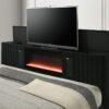 Villa Black Platform Bed - Queen, King