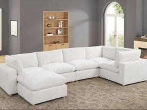 XLCLOUD BEIGE2 Sectional + Ottoman Set